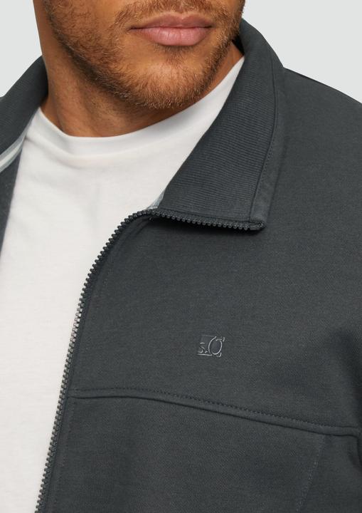 Produktbild s.Oliver Sweatshirt Jacke Sweatjacke mit Stehkragen (XXL)