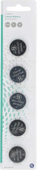 Image du produit Nedis Pile bouton au lithium CR2 450, 3 V, 5 pièces (5 pcs, CR2450)