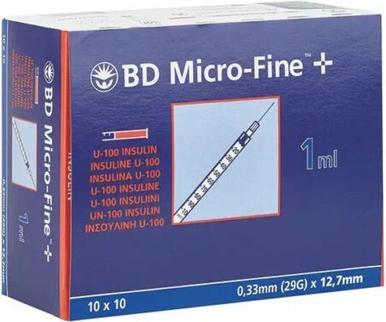 Produktbild BD + U100 Insulin Spritzen 12.7 x 0.33 mm (Insulinspritze)