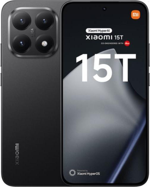 Immagine prodotto Xiaomi 15T 5G Dual Sim 12GB RAM 512GB - Black (512 GB, Nero, 6.83", Doppia SIM, 5G)