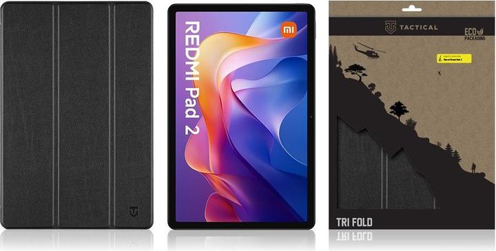 Produktbild Tactical Book Tri Fold Case für XIAOMI Redmi Pad 2 Schwarz (Xiaomi Redmi Pad 2)