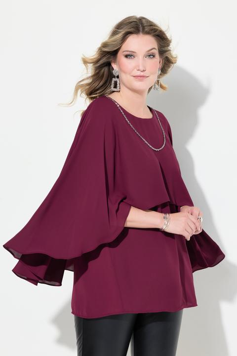 Actual product image Miamoda Blouse with draped shoulders and removable chain (42)