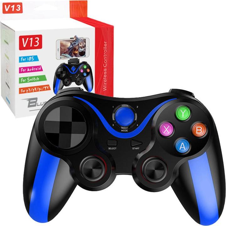 Techsuit - Wireless Controller (V13) - Bluetooth V4.0, 2.4G, 400mAh, Universal - Blue
