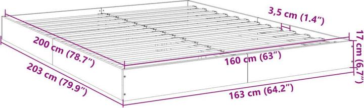Actual product image vidaXL Bettgestell (160 x 200 cm)