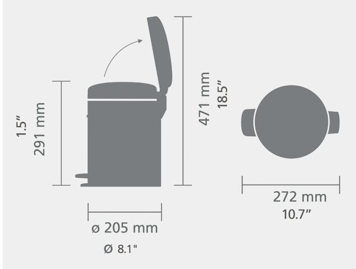 Produktbild Brabantia Kosmetikeimer NewIcon 5 l, Warm Gold (5 l)