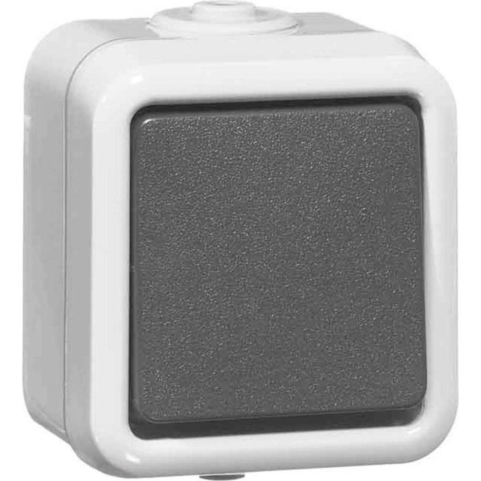 Peha Interruttore a bilanciere Terminale a innesto, Pulsante + Interruttore, Grigio