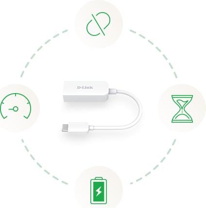 Actual product image D-Link DUB-E250 (USB-C 3.1 Gen 1, RJ45 2.5 Gigabit Ethernet (1x))