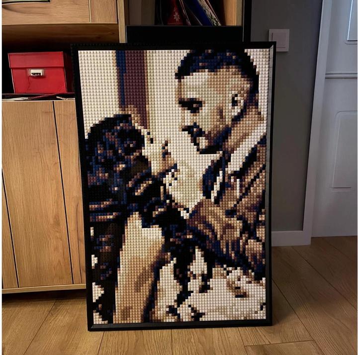 Actual product image Mozabrick Klemmbausteine Mosaik (Sepia) - Individuelle Pixelkunst - Sepia / M