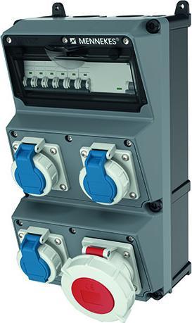 Actual product image Mennekes MEN 930028 Socket outlet combination AMAXX (3 x, CEE 32/5)