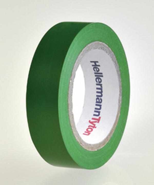 Produktbild HellermannTyton HelaTape Flex Isolierband Grün, 0.15mm x 15mm x 10m (15 mm)