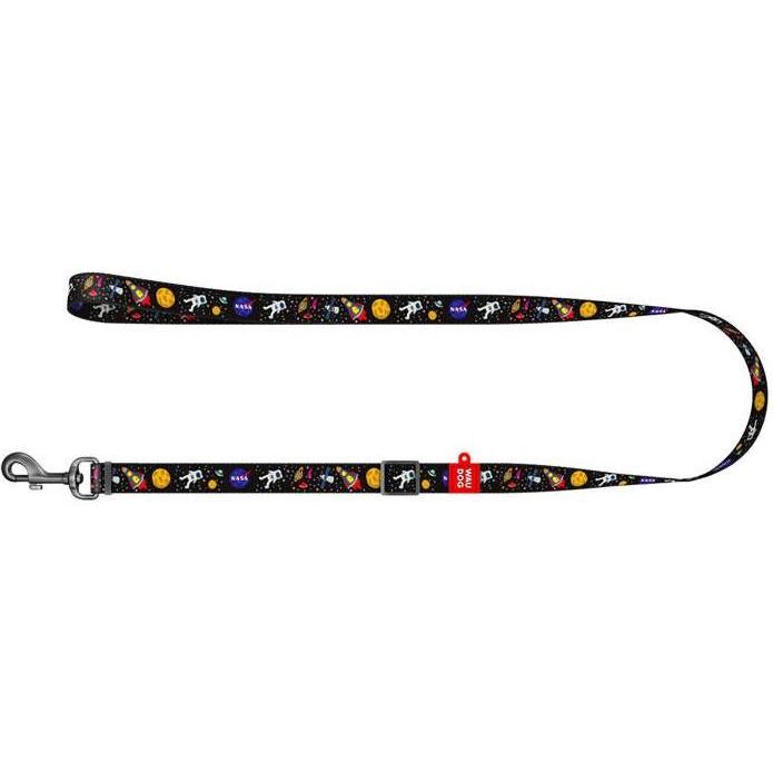 Thumbnail - Waudog nylon dog leash, pattern "NASA21", width 20 mm, length 122 cm. (M, Hund, Allgemein), Halsband + Leine