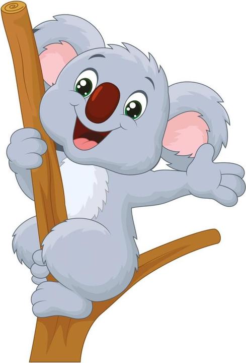 Actual product image Trenddeko Waving koala in tree (41 x 60 cm)