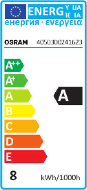 Energie-Label Osram Leuchtstofflampe (G5, 8 W, 430 lm, 1 x, A)