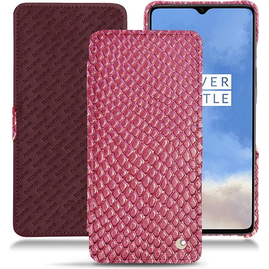 Noreve Lederschutzhülle horizontal (OnePlus 7T), Smartphone Hülle, Rosa