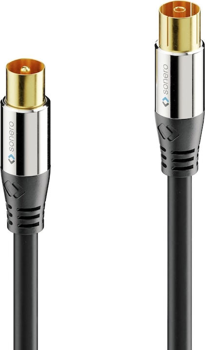 Purelink Premium TV antennekabel / coaxkabel, 7,50m, zwart (Antennekabel)