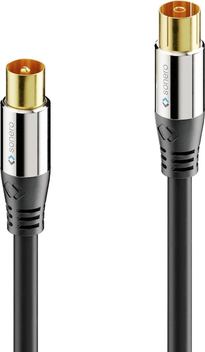 Purelink Premium TV Antennenkabel / Koaxialkabel, 7,50m, schwarz (Antennenkabel)