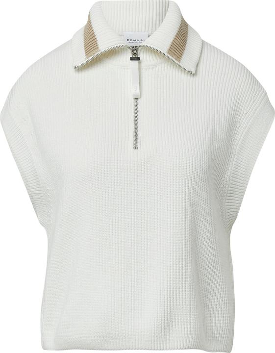 Produktbild Comma Strickjacke Pullunder mit Troyer-Kragen im Boxy Fit (40)