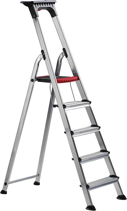 Produktbild RS PRO Leiter 5-Stufen Aluminium bis 1.677m, Höhe 1.041m, 5kg (Gerüst, 167.70 cm)