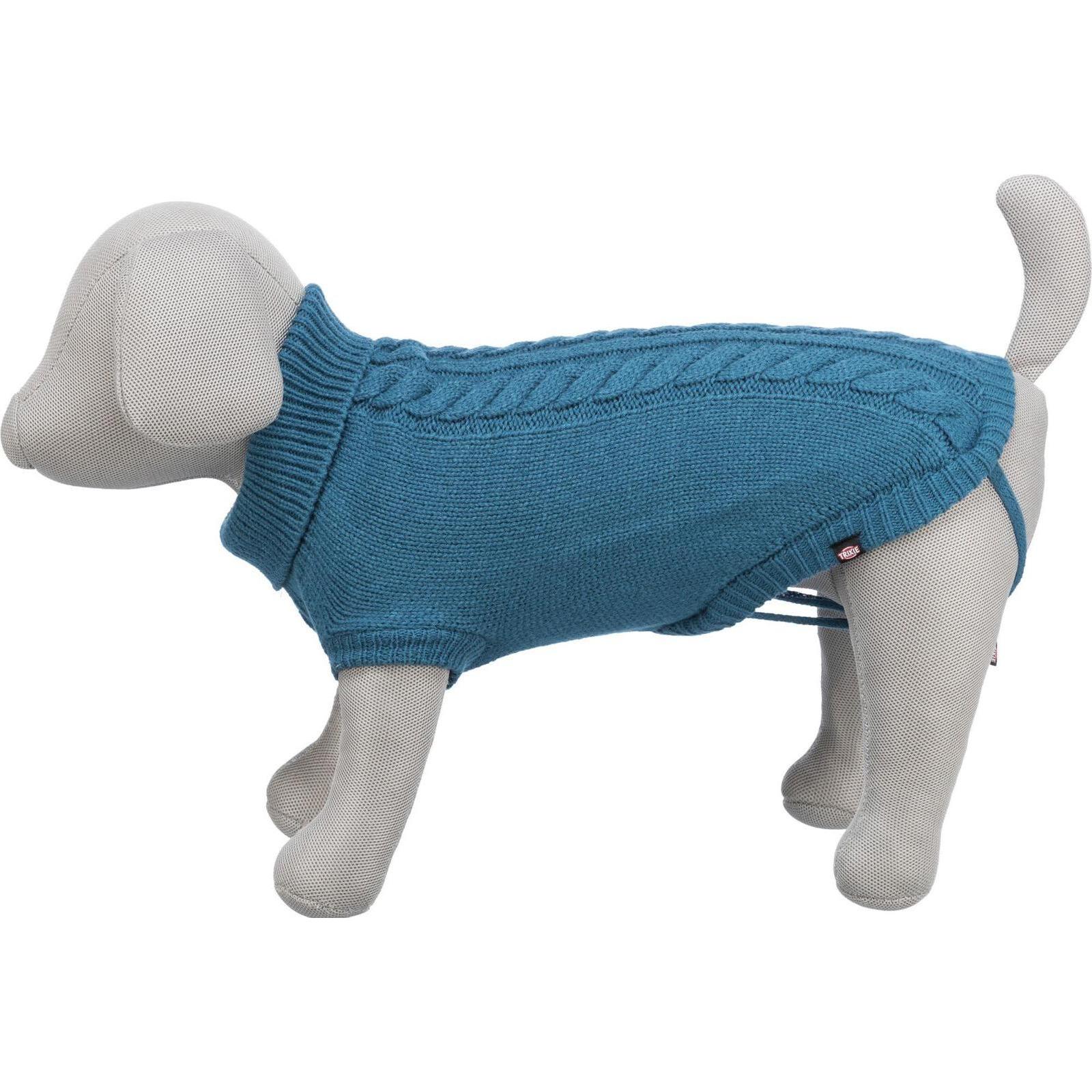 Thumbnail - Trixie Pullover Kenton XS, 27 cm, Blau (XS, Hundepullover), Hundebekleidung