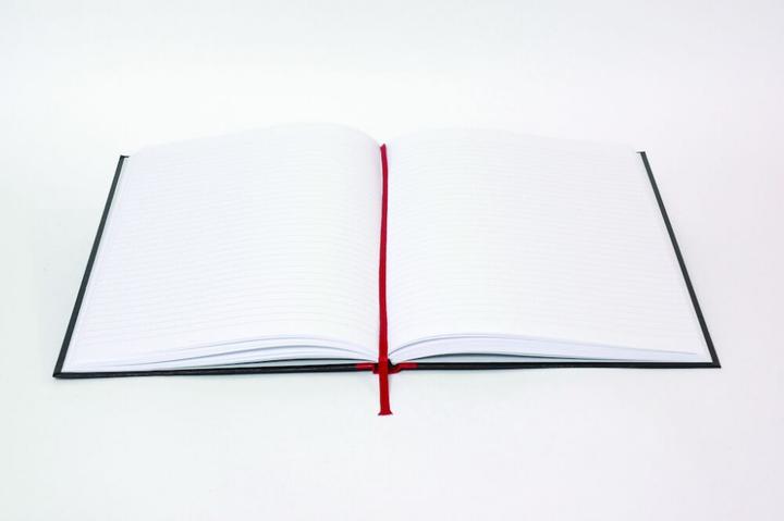 Actual product image Oxford Notebook Black 'n Red bound (A4, Lined, Hardcover)