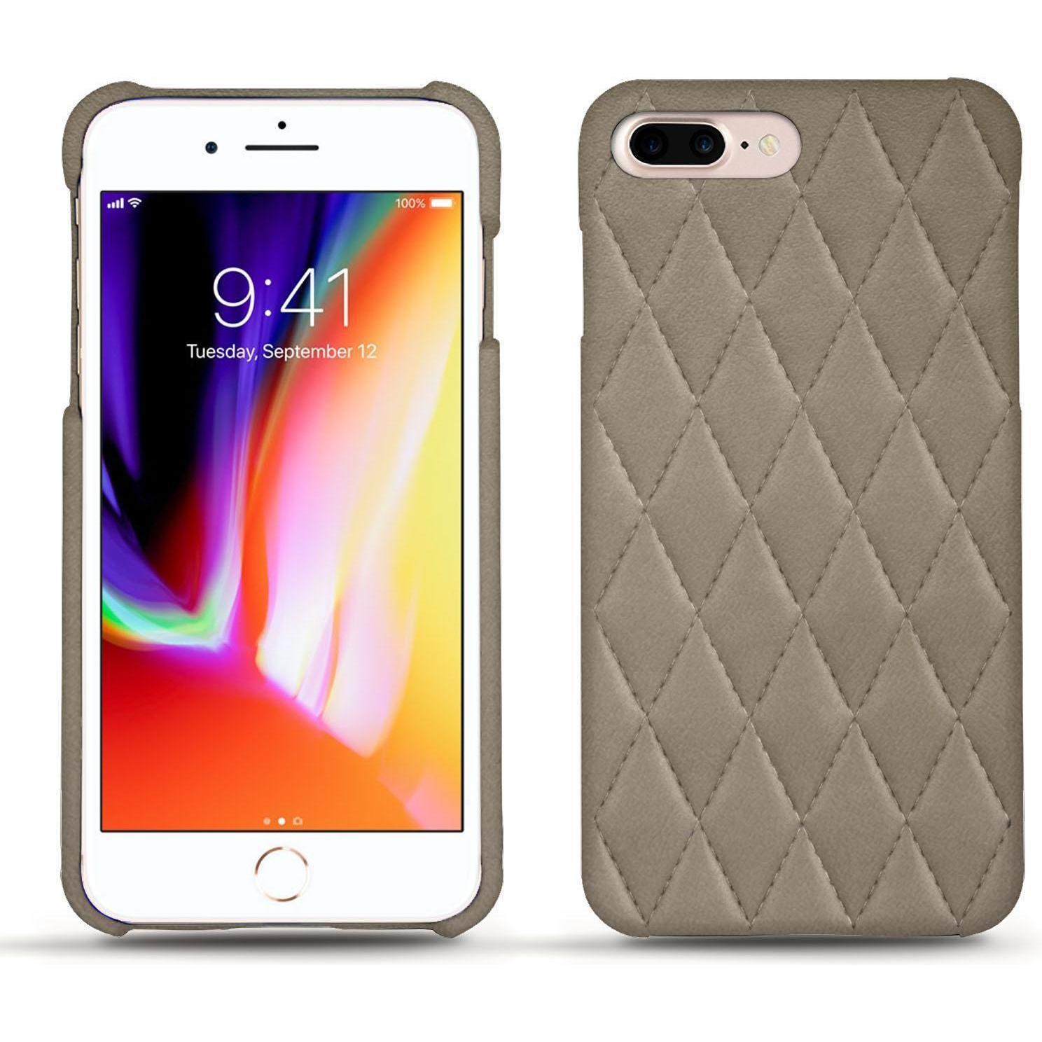 Noreve Lederschutzhülle (Apple iPhone 8 Plus), Smartphone Hülle, Beige