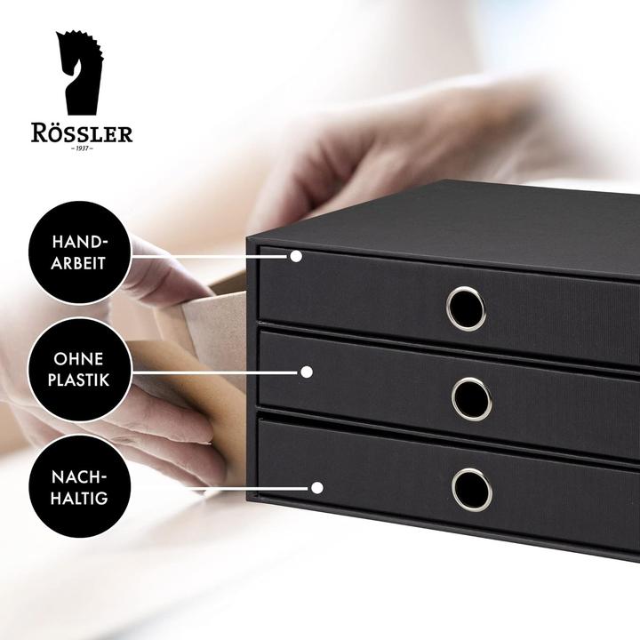 Actual product image Rössler Schubladenbox mit 3 Schubladen (A4)
