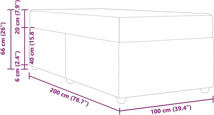 Image du produit vidaXL Modernes Bett (100 x 200 cm)