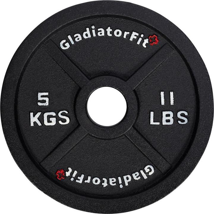 Actual product image Gladiatorfit Olympia cast iron weight plate (1 x 5 kg)