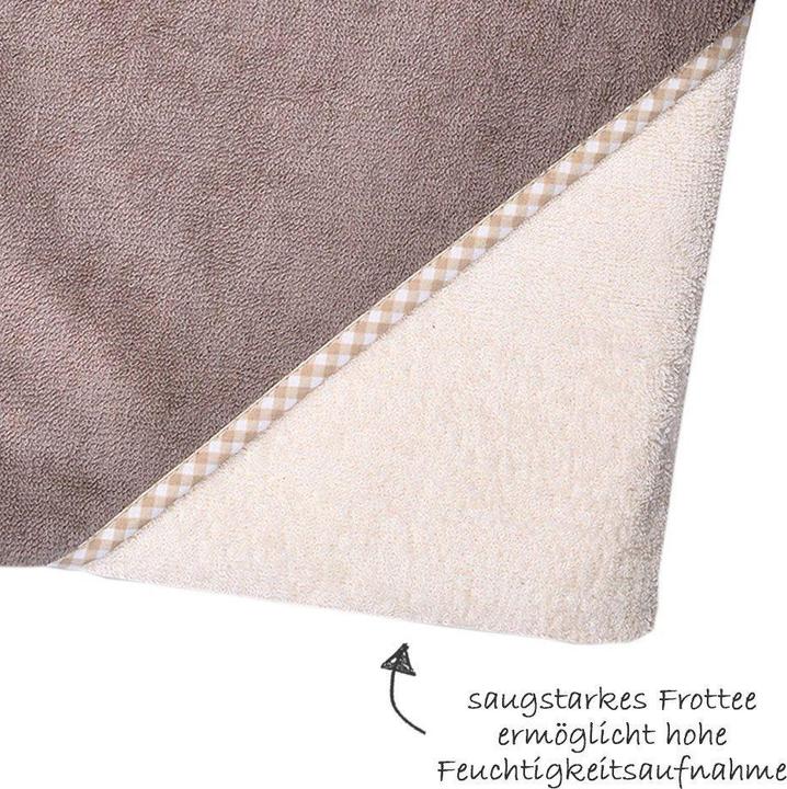Produktbild Kapuzenbadetücher & Handtücher Kapuzenbadetuch 80 x 80 cm - Uni Natur Hellbraun