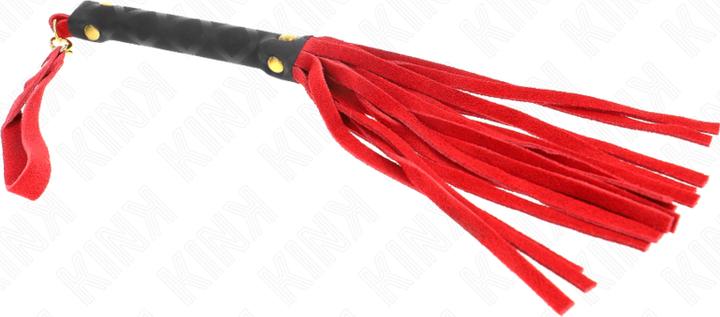Actual product image Kink Red Suede Mini Whip 30 cm