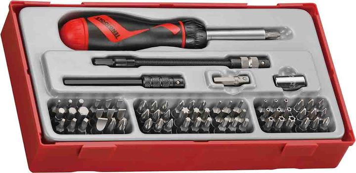 Actual product image Teng Tools Hexagonal, Phillips, Slotted, Torx Bits driver set, alloy steel, 74 pieces