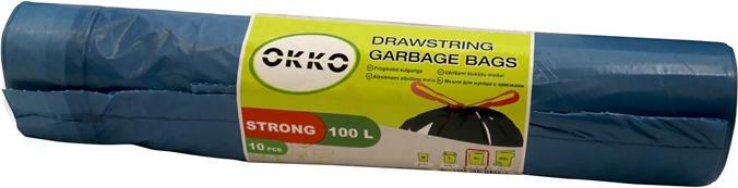 Actual product image Okko GARBAGE BAGS STR BLUE DS 100L 10PCS