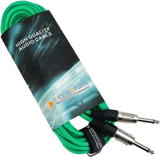 Produktbild keepdrum Kabel GC-004 Grün Klinkenkabel 6,35mm Mono 9m (9 m)