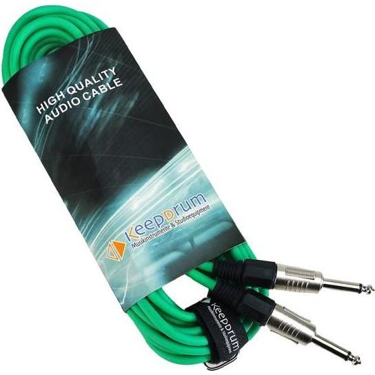 Thumbnail - keepdrum Kabel GC-004 Grün Klinkenkabel 6,35mm Mono 9m (9 m), Audio Kabel