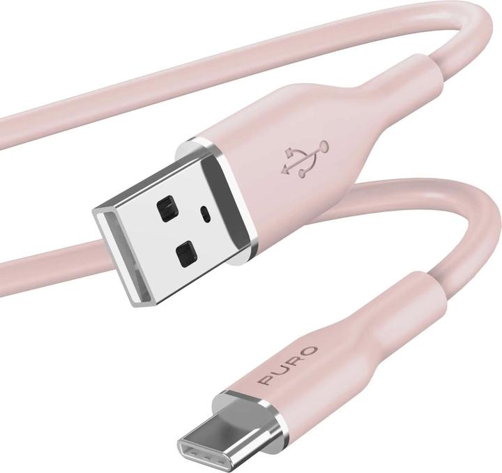 Produktbild Puro ICON Soft Cable – Kabel USB-A do USB-C 1.5 m (Dusty Pink) (1.50 m, USB 3.2 Gen 1)