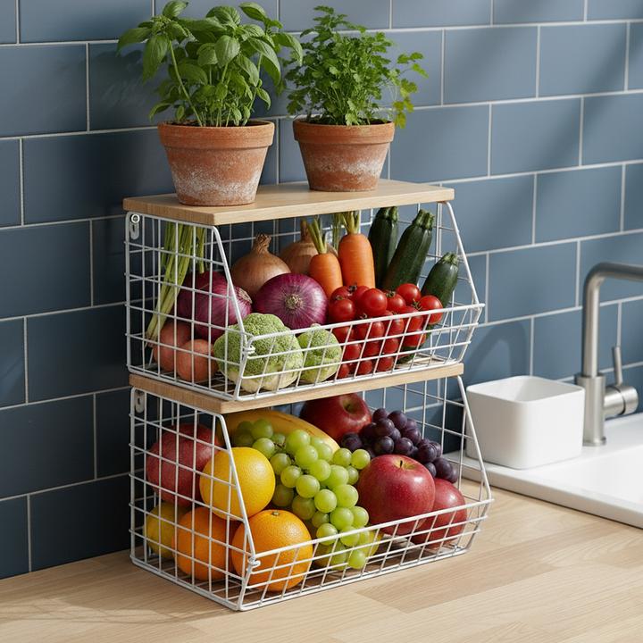 Produktbild Relaxdays Obstkorb Wandregal