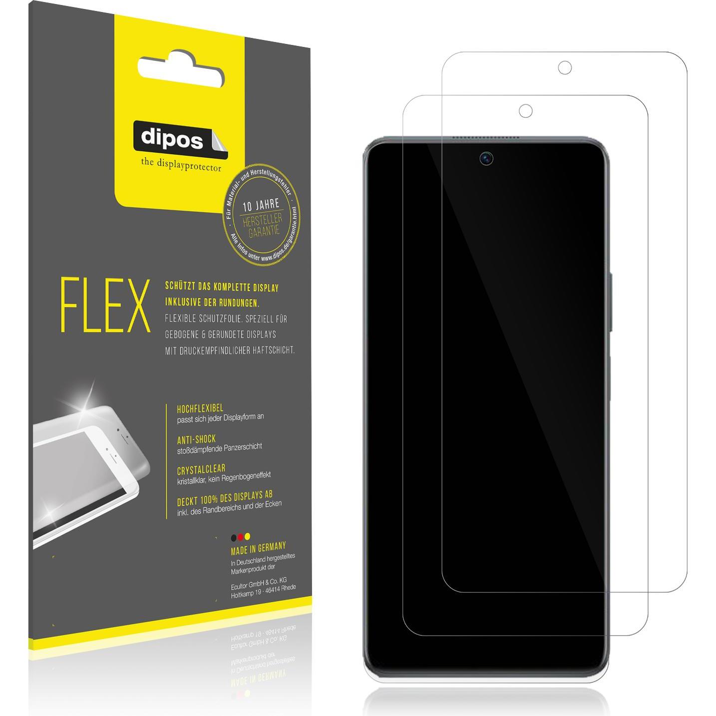 Dipos Displayschutzfolie Full-Cover 3D (2 Stück, Huawei Nova 11i), Smartphone Schutzfolie, Transparent