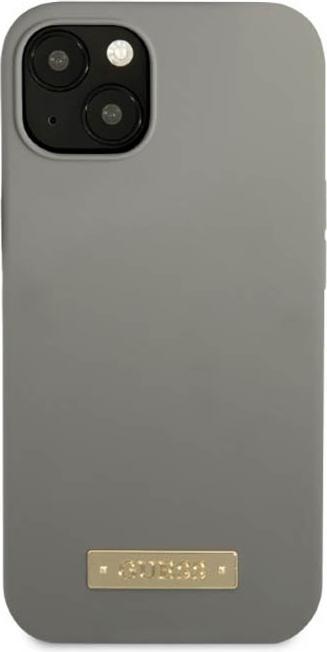 Immagine prodotto Guess GUHMP13SSPLG iPhone 13 mini 5,4" szary/grey Custodia rigida in silicone Logo Plate MagSafe (Apple iPhone 13 mini)