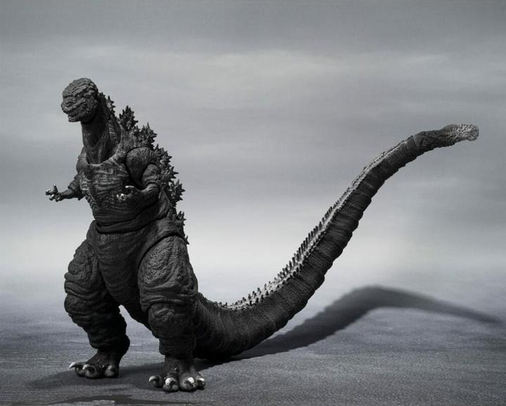 Actual product image Bandai Godzilla S.H. MonsterArts Action Figure Godzilla (2016) The Fourth Orthochromatic Version 18 cm
