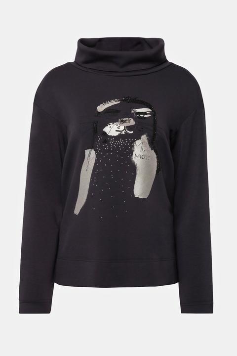 Produktbild Laurasøn Sweatshirt, Robben-Motiv, Rollkragen, Langarm (M)