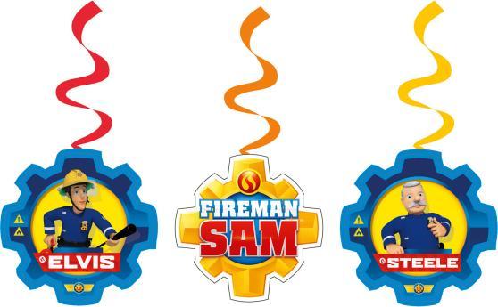 Actual product image Amscan Deco Spirals Fireman Sam (6 pcs.)