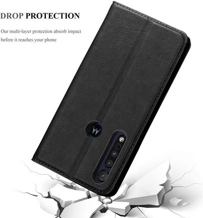 Actual product image Cadorabo Book Invisible Magnet Cover (Motorola Moto G8 Plus)