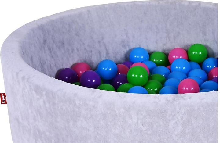 Actual product image Knorrtoys Bällebad soft - "Grey" 300 balls softcolor' (ca. 6cm Durchmesser)
