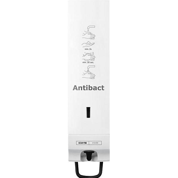CWS, Dosatore di sapone + portasapone, Dispenser di sapone in schiuma ParadiseLine Antibact Slim, capacità 0,5 l, con