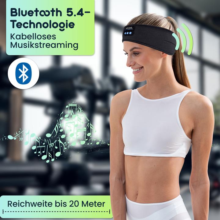Actual product image Ideoon Kopfhörer-Stirnband, Bluetooth 5.4, Freisprecher & Sprachsteuerung, schwarz (13 h, Wireless)
