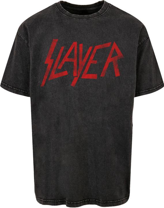 Image du produit Merchcode Slayer - Distressed Logo Acid Washed Oversize Tee - 170463 (M)
