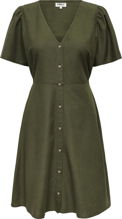 Only Onlvita Life Linen S/S Short Dress Wvn