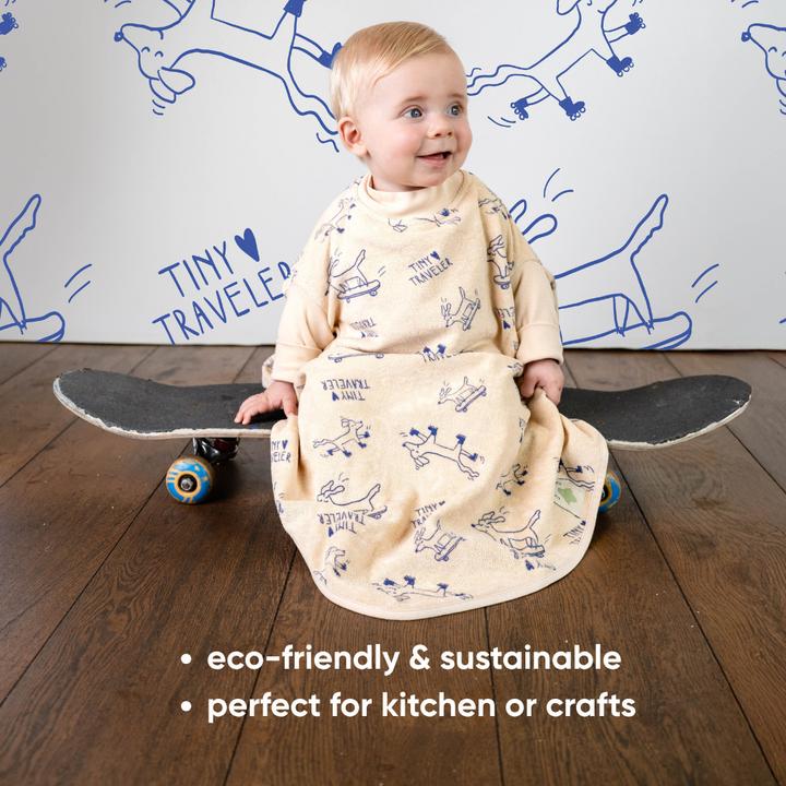 Actual product image Little Casimir Lätzchen mit Ärmeln – wasserdicht, saugfähig & verstellbar, für Babys 6M-4J (6 months)