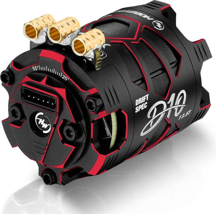 Image du produit Hobbywing Moteur Brushless Sensored Xerun D10 Drift 13.5T, rouge