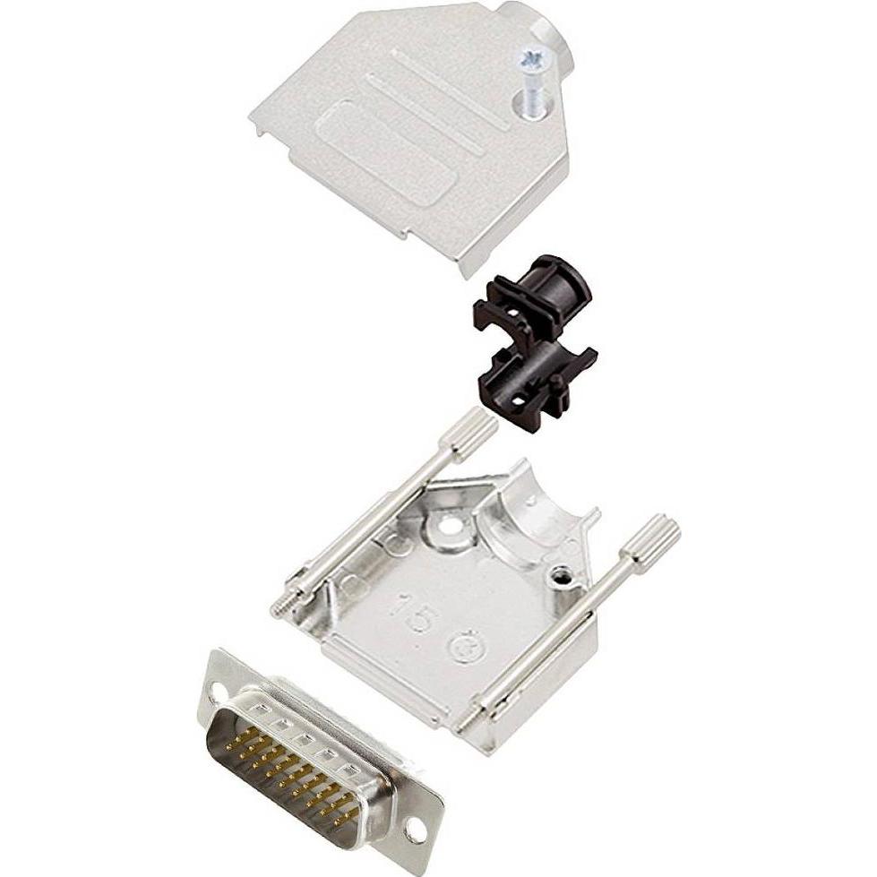 Encitech DTZK15-HDP26-W-K 6355-8012-02 D-SUB Stiftleisten-Set 180 ° Polzahl (num, Elektronikkabel + Stecker